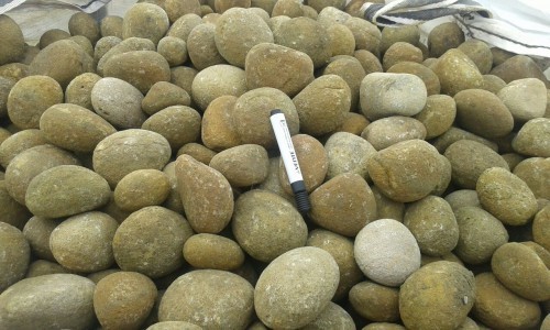  Песчаник ядра, фр. 100-300 мм  купить в Санкт-Петербурге песчаник бежевый серый рыжий речная галька 5 000 руб/т   фото 