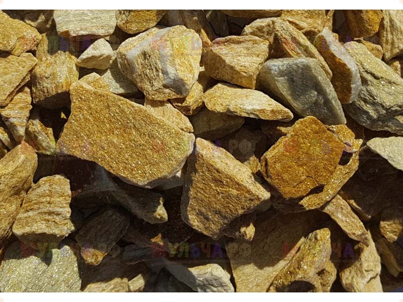  Щебень крошка желтый (ЗЛАТОЛИТ) фр. 5-10 мм.  купить  в Санкт-Петербурге мрамор золотистый, бежевый, желтый каменная ландшафтная декоративная крошка здатолита 8 000 руб/т   фото 