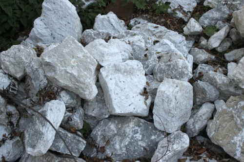  Мраморизированный известняк фр. 100-500 мм.  купить в Санкт-Петербурге известняк серый белый темно-серый сероватый валун природного образования окатанный 7 500 руб/т   фото 