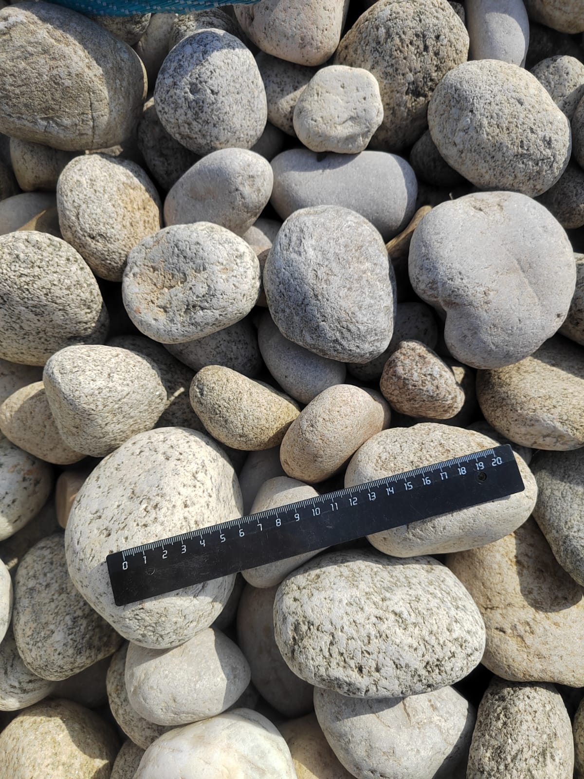  Галька речная окат (серо-белая) фр. 70-120 мм купить   в Санкт-Петербурге галька галечник бело-серая, серо-белая, серая, белая речная природная галька  5500 руб/т   фото 