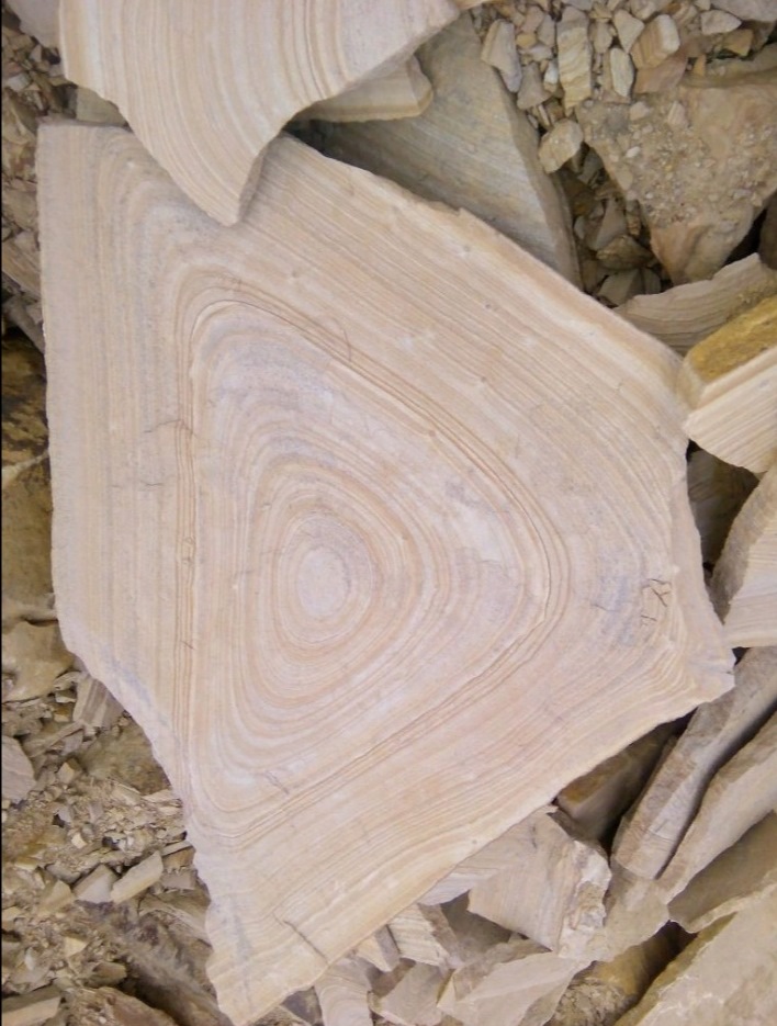 Форматный камень (плаха) пошаговая дорожка от 70-150 см (4 -12 см)  купить  в Санкт-Петербурге плитняк  форматный плаха желтый песчаник 9 000 руб/т   фото 